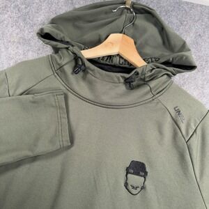 UNRL Hoodie Mens XL Green Performance Spittin Chiclets Barstool Hockey Pullover